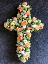 Peach and White Cross