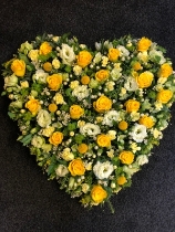 Yellow and White Heart